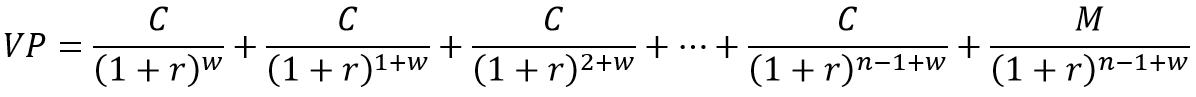 Fórmula de valores presentes